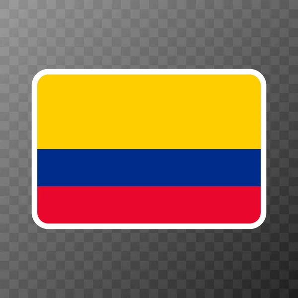 Colombia Flag Official Colors Proportion Vector Illustration — Archivo Imágenes Vectoriales