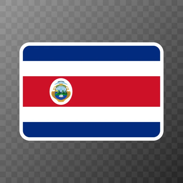 Bandeira Costa Rica Cores Oficiais Proporção Ilustração Vetorial — Vetor de Stock