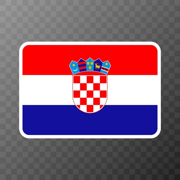 Bandera Croacia Colores Oficiales Proporción Ilustración Vectorial — Archivo Imágenes Vectoriales