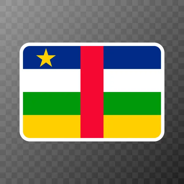 中央アフリカ共和国の旗 公式の色と割合 ベクターイラスト — ストックベクタ