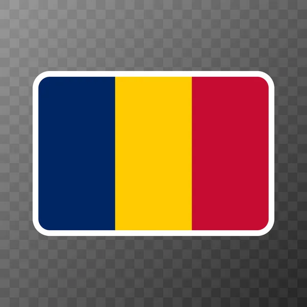 Tchad Flagga Officiella Färger Och Proportioner Vektorillustration — Stock vektor