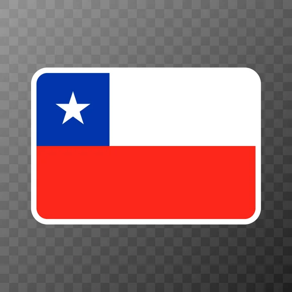 Chile Flag Official Colors Proportion Vector Illustration — 스톡 벡터