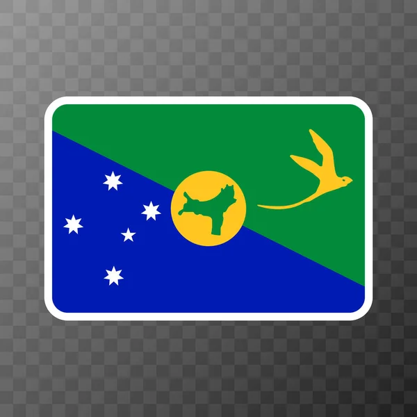 Flaga Wyspy Bożego Narodzenia Oficjalne Kolory Proporcje Ilustracja Wektora — Wektor stockowy
