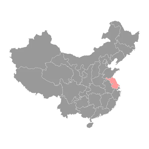 Χάρτης Επαρχίας Jiangsu Διοικητικές Διαιρέσεις Της Κίνας Εικονογράφηση Διανύσματος — Διανυσματικό Αρχείο