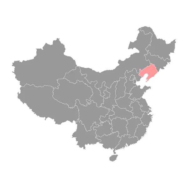 Mappa Della Provincia Liaoning Divisioni Amministrative Della Cina Illustrazione Vettoriale — Vettoriale Stock