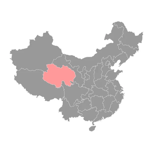 Mapa Provincie Čching Chaj Správní Divize Číny Vektorová Ilustrace — Stockový vektor