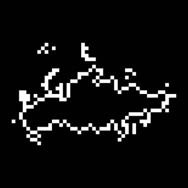 Pixel map of Russia. Vector illustration.