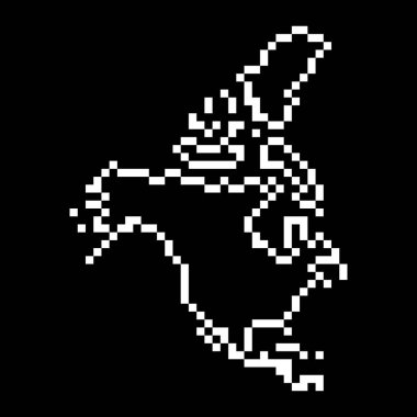 Pixel map of North America. Vector illustration.