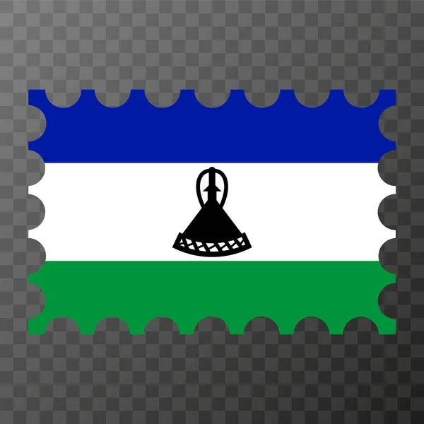 Carimbo Postal Com Bandeira Lesoto Ilustração Vetorial —  Vetores de Stock