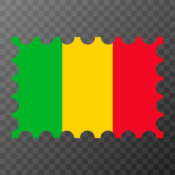 Briefmarke Mit Mali Flagge Vektorillustration — Stockvektor