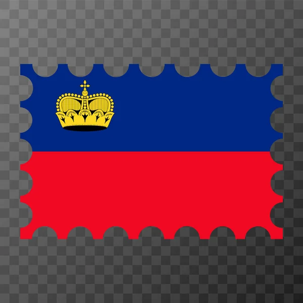 Postabélyegző Liechtensteini Zászlóval Vektorillusztráció — Stock Vector