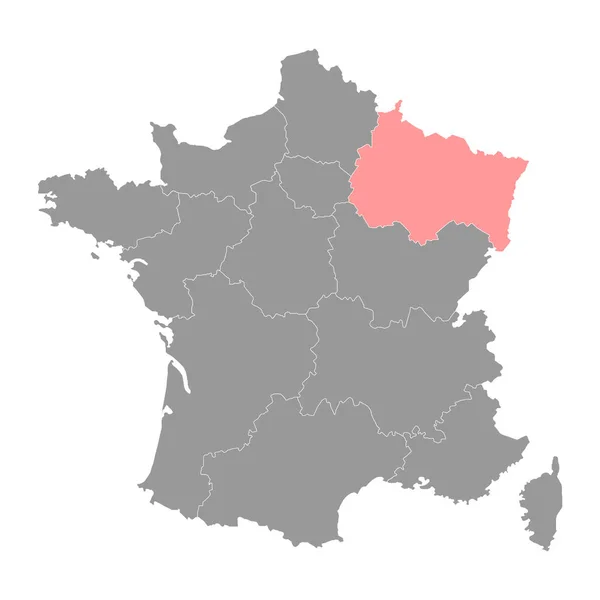 Harta Grand Est Regiunea Franţei Ilustrație Vectorială — Vector de stoc