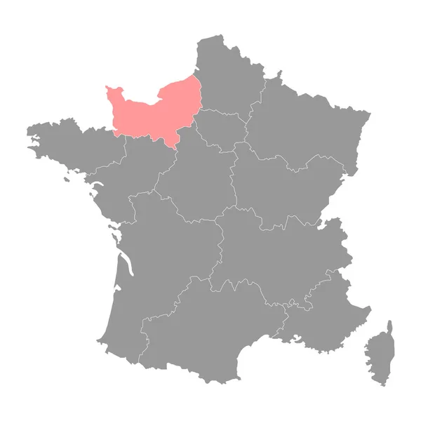 Normandie Map Region Francie Vektorová Ilustrace — Stockový vektor