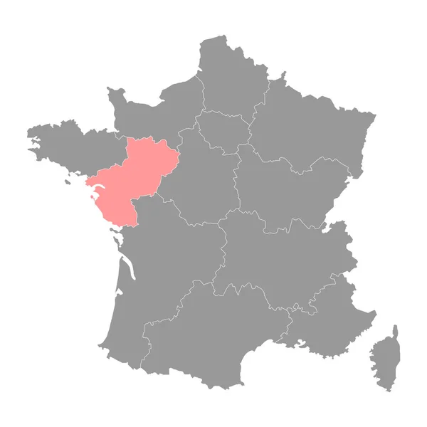 Parası Loire Haritası Fransa Bölgesi Vektör Illüstrasyonu — Stok Vektör