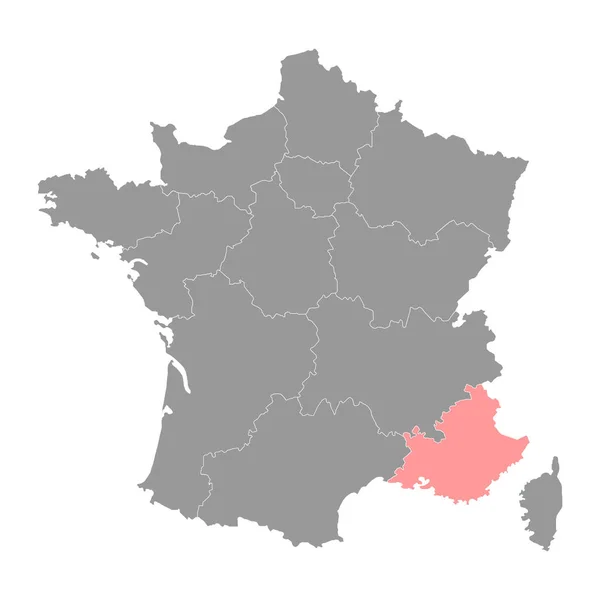 Plan Provence Alpes Côte Azur Région France Illustration Vectorielle — Image vectorielle