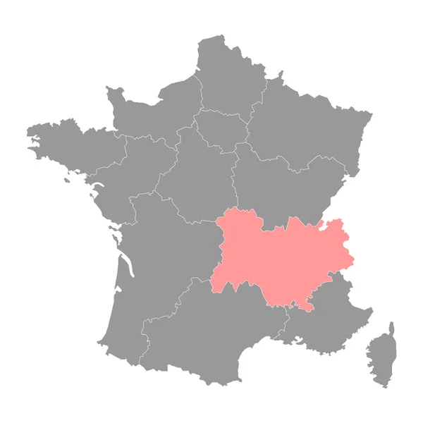 Carte Des Alpes Rhône Auvergne Région France Illustration Vectorielle — Image vectorielle