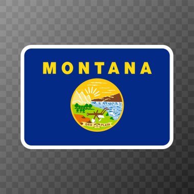 Montana state flag. Vector illustration.