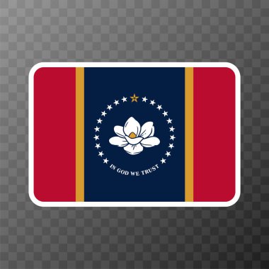 Mississippi state flag. Vector illustration.
