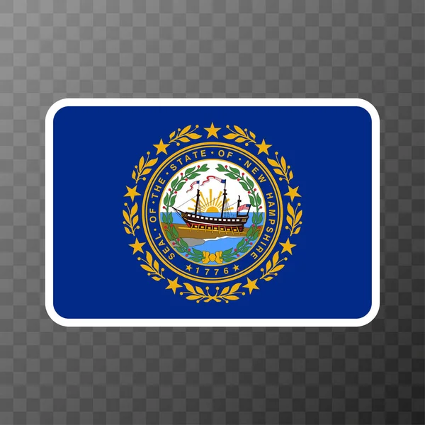 New Hampshire State Flag Vector Illustration — Stock Vector