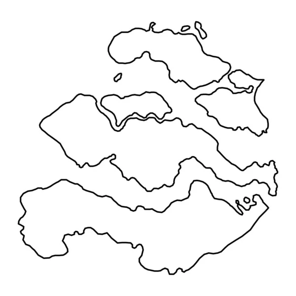 Hollanda 'nın Zeeland vilayeti. Vektör illüstrasyonu.