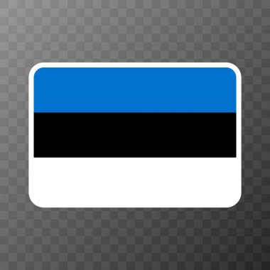 Estonia flag, official colors and proportion. Vector illustration.