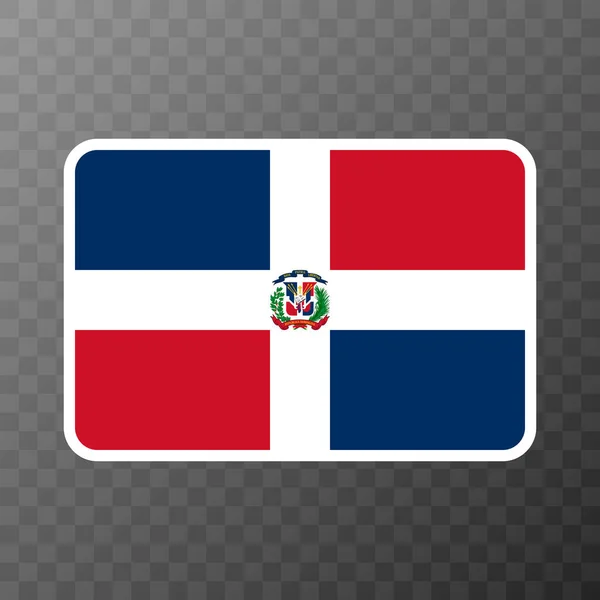 Drapeau République Dominicaine Couleurs Officielles Proportion Illustration Vectorielle — Image vectorielle