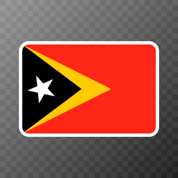 Флаг Восточного Тимора Официальные Цвета Пропорции Векторная Иллюстрация — стоковый вектор