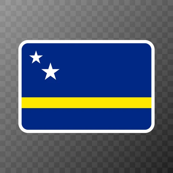 Bandiera Curacao Colori Ufficiali Proporzione Illustrazione Vettoriale — Vettoriale Stock