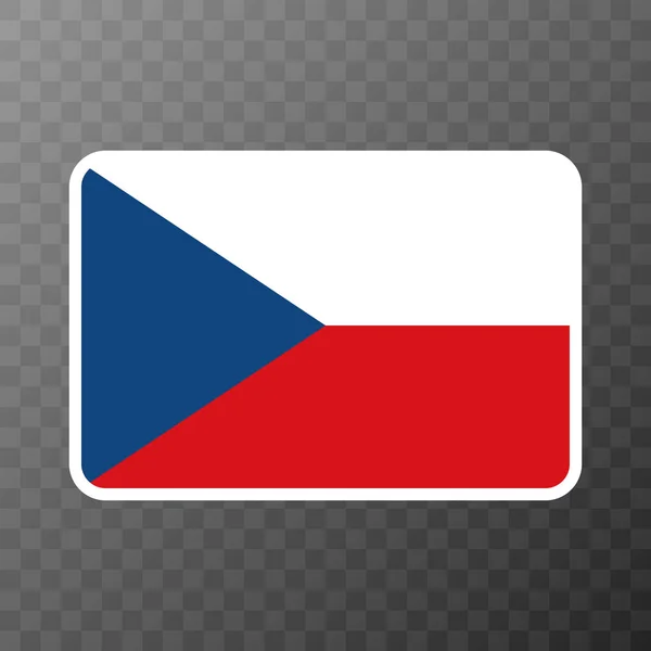 Bandera República Checa Colores Oficiales Proporción Ilustración Vectorial — Archivo Imágenes Vectoriales