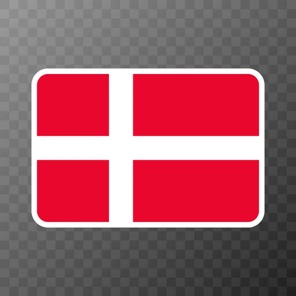 Danimarca Bandiera Colori Ufficiali Proporzione Illustrazione Vettoriale — Vettoriale Stock