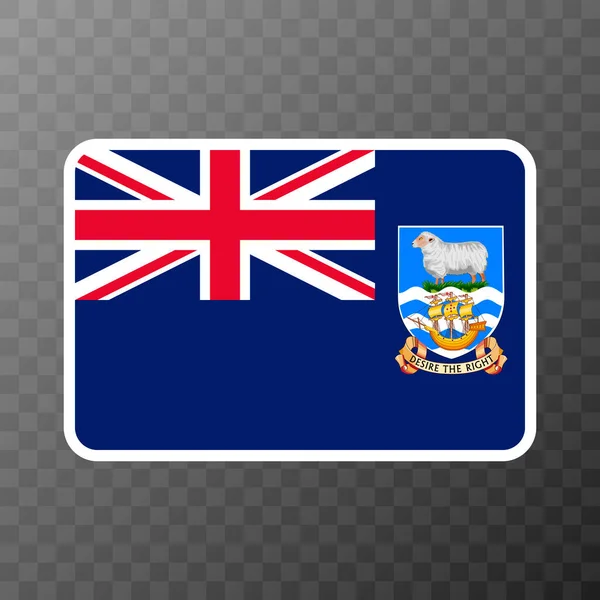 Falklandeilanden Vlag Officiële Kleuren Proportie Vectorillustratie — Stockvector