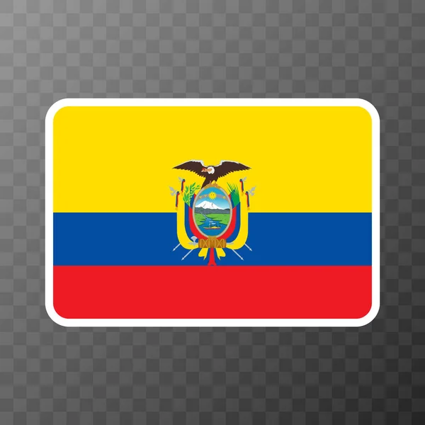 Флаг Эквадора Официальные Цвета Пропорции Векторная Иллюстрация — стоковый вектор