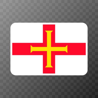 Guernsey flag, official colors and proportion. Vector illustration.