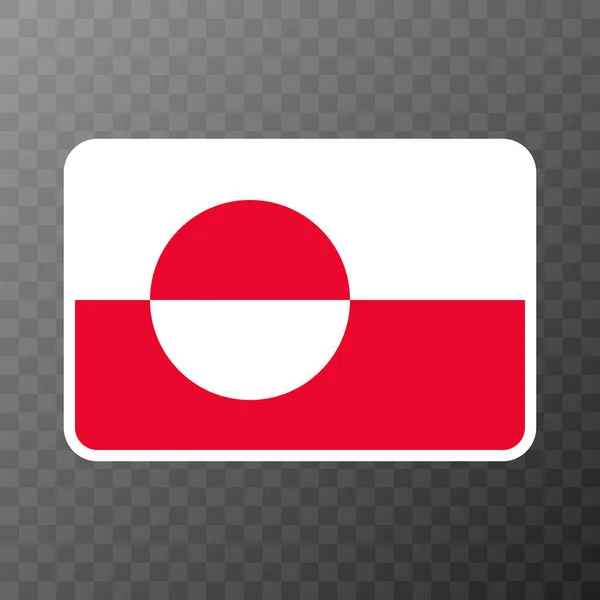 Greenland Flag Official Colors Proportion Vector Illustration — Vetor de Stock