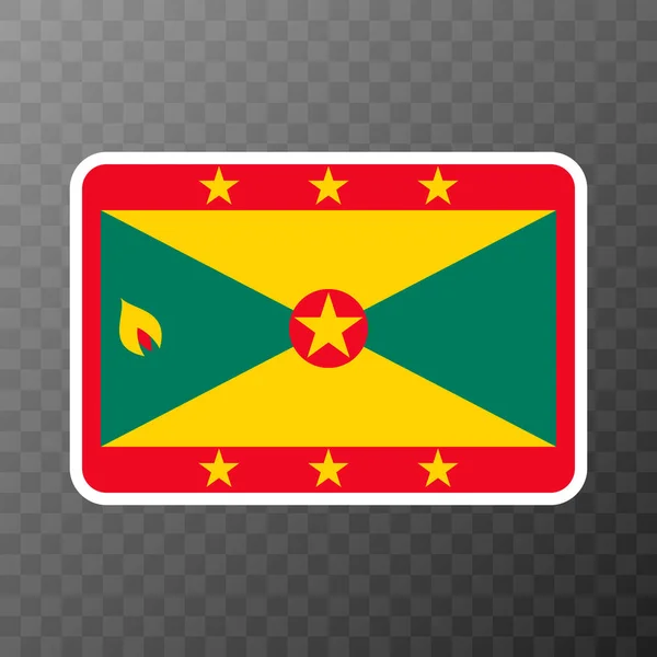 Флаг Гренады Официальные Цвета Пропорции Векторная Иллюстрация — стоковый вектор