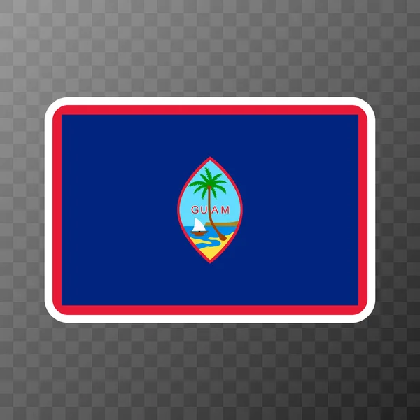 Guam Flagga Officiella Färger Och Proportioner Vektorillustration — Stock vektor
