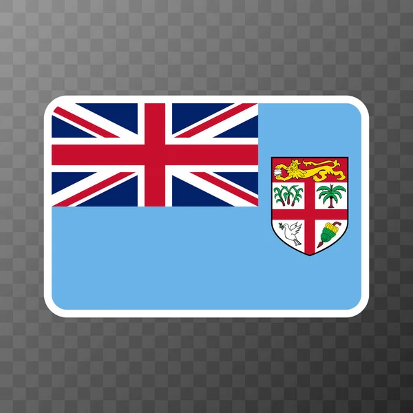 Fiji Flag Official Colors Proportion Vector Illustration — Vettoriale Stock
