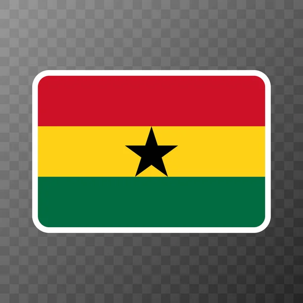 Bandiera Ghana Colori Ufficiali Proporzione Illustrazione Vettoriale — Vettoriale Stock