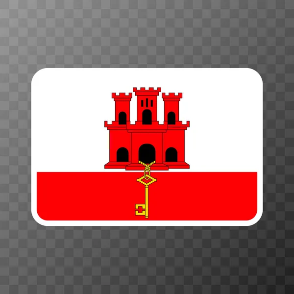 Bandiera Gibilterra Colori Ufficiali Proporzione Illustrazione Vettoriale — Vettoriale Stock