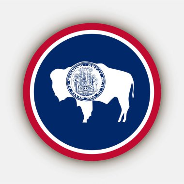 Wyoming state flag. Vector illustration.