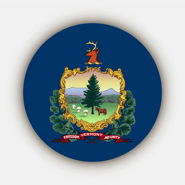 Vermont State Flag Vector Illustration — Vetor de Stock