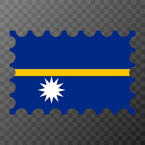 Sello Postal Con Bandera Nauru Ilustración Vectorial — Vector de stock