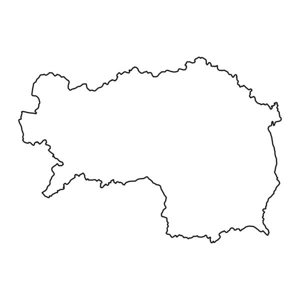 Estiria Mapa Estatal Austria Ilustración Vectorial — Archivo Imágenes Vectoriales
