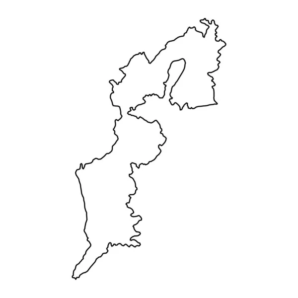 Κρατικός Χάρτης Burgenland Της Αυστρίας Εικονογράφηση Διανύσματος — Διανυσματικό Αρχείο