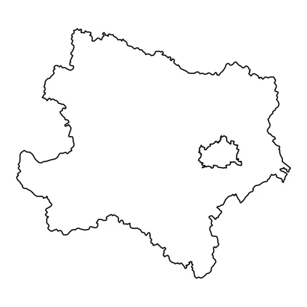Bassa Austria Mappa Stato Dell Austria Illustrazione Vettoriale — Vettoriale Stock