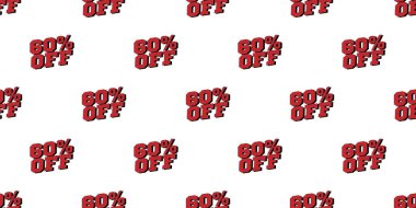 Bayrak deseninde% 60 indirim var. Vektör illüstrasyonu.