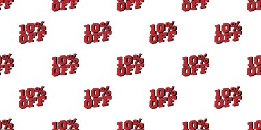 Afiş deseninde% 10 indirim var. Vektör illüstrasyonu.