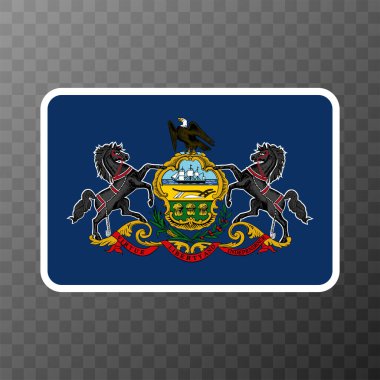 Pennsylvania state flag. Vector illustration.