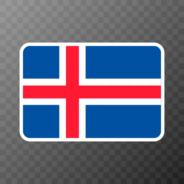 Iceland Flag Official Colors Proportion Vector Illustration — стоковый вектор