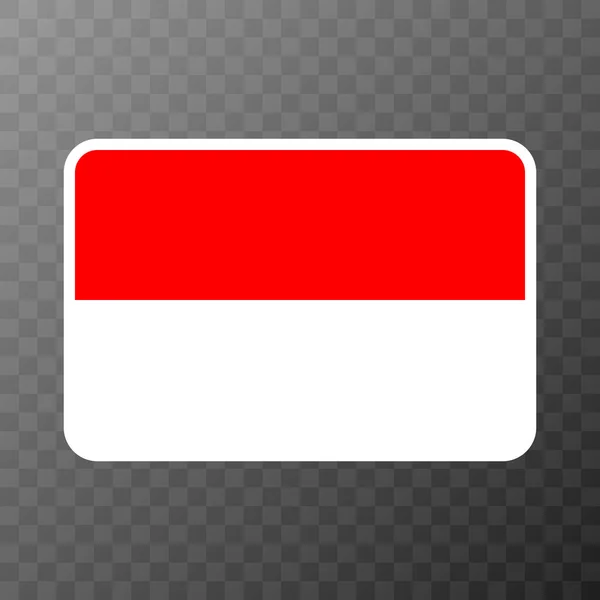 Indonesia Bandiera Colori Ufficiali Proporzione Illustrazione Vettoriale — Vettoriale Stock